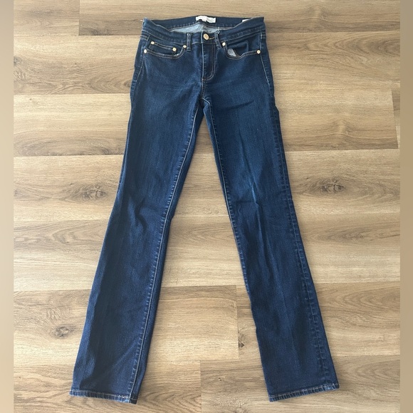 Tory Burch Straight Leg Jeans Dark Wash Women’s Size 27 - EUC - Picture 1 of 16
